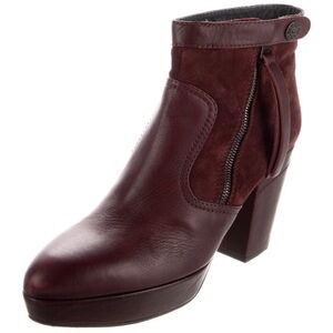 Acne Studio Bordeaux suede boots, side zip and snap